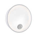 Paulmann 946.99 LED Außenwandleuchte Platomo Bewegungsmelder seewasserresistent IP44 rund 180mm 3000K 14,5W 1200lm 230V Weiß Kunststoff 