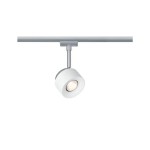 Paulmann 953.73 URail LED Schienenspot Pane Einzelspot 400lm 7,4W 2700K dimmbar 230V Weiß/Chrom matt 