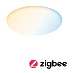 Paulmann 953.87 VariFit LED Einbaupanel Smart Home Zigbee 3.0 Veluna IP44 rund 215mm 17W 1300lm Tunable White Satin dimmbar 