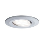 Paulmann 999.28 LED Einbauleuchte Calla schwenkbarar IP65 rund 90mm 30° 6W 530lm 230V 4000K Chrom matt 