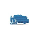 Wago 2009-305 Sammelschienenträger mit Endklammerfunktion und ausbrechbarer Trennplatte auf TS 35 aufrastbar blau 
