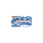 Wago 2106-5204 2-Leiter-Durchgangsklemme mit Hebel und Drücker 6mm² blau 25 Stück 