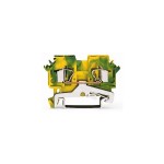 Wago 281-607 2-Leiter-Schutzleiterklemme 4mm² seitliche Beschriftungsaufnahmen grün-gelb 