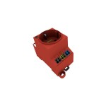 Wago 709-583 Schaltschrank-Steckdose zur Tragschienen- und Schraubmontage für Stecker Typ - CEE 7/4 (SCHUKO®) rot 