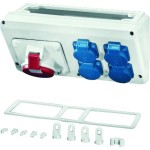 Hensel Mi CB 16 Mi Connection Box 4x Schuko + CEE 16A 5-polig 400V 6h 20001088 