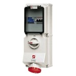 Mennekes 7234 Wanddose DUO 63A 4p 6h 400V IP44 