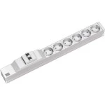 Bachmann 333.412 19 Zoll Steckdosenleiste 6-fach Schutzkontakt 1xLS alu 