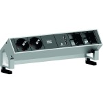 Bachmann 902.229 Steckdoseneinheit Desk2 weiß 2x Schutzkontakt USB 2x Custom Modul 