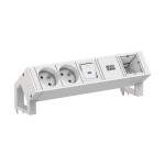 Bachmann 902.3103 Steckdosenleiste DESK2 white 2xUTE 