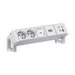 Bachmann 937.410 Steckdosenleiste DESK2 ALU WHITE 