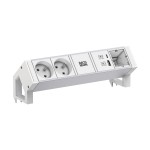 Bachmann 937.415 Steckdosenleiste DESK2 ALU WHITE 