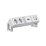 Bachmann 937.422 Steckdosenleiste DESK2 ALU WHITE 