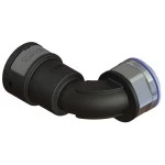 Fränkische AEPA-48M63SB-10 AEPA-48M63SB-10 schwarz Bogen 90° Metallgew. drehbar metr. kurz 4890733100 4 Stück 