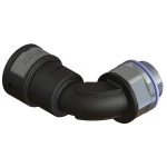 Fränkische AEPA-48M63SB-14 AEPA-48M63SB-14 schwarz Bogen 90° Metallgew. drehbar metr. lang 4890733200 4 Stück 