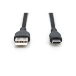 Digitus AK-300340-010-S USB-C Silikon Anschlusskabel, 1m, schwarz 