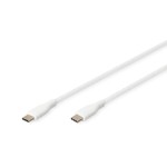 Digitus AK-300341-010-W USB-C Silikon Anschlusskabel, 1m, weiß 