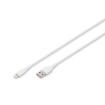 Digitus AK-600108-005-W Lightning Silikon Anschlusskabel, USB-A - Lightning 0,5m, weiß 