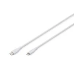 Digitus AK-600110-010-W Lightning Silikon Anschlusskabel, USB-C - Lightning, 1m, weiß 
