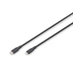 Digitus AK-600110-020-S Lightning Silikon Anschlusskabel, USB-C - Lightning, 2m, schwarz 