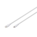 Digitus AK-600110-020-W Lightning Silikon Anschlusskabel, USB-C - Lightning, 2m, weiß 