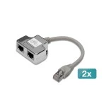 Digitus DN-93904-2 CAT 5e Patchkabel-Adapter, 2x CAT 5e, geschirmt - 2 Stk. 