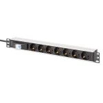 Digitus DN-95439 Aluminium Steckdosenleiste, 7-fach mit Leitungsschutzschalter 