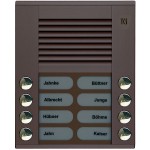 TCS PES08-EB/04 Audio Außenstation Serie PES 8 Klingeltasten (rechts-/ linksbündig) AP bronze 