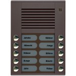 TCS PES10-EB/04 Audio Außenstation Serie PES 10 Klingeltasten (rechts-/ linksbündig) AP bronze 
