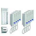 TCS PPA08-EN/02 audio:pack AP für 8 Wohneinheiten mit Außenstation PAK 8 Klingeltasten + 8x Türtelefon ISH3030 + Steuergerät BVS20 