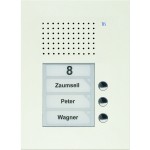 TCS PUK03/1-WS Audio Außenstation Serie PUK 3 Klingeltasten (rechtsbündig) 1-spaltig UP weiß 
