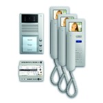 TCS PVC1430-0010 video:pack AP für 3 Wohneinheiten mit Außenstation AVC 3 Klingeltasten + 3x Video Türtelefon IVH3222 + Steuergerät VBVS05 