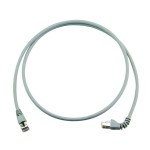 Telegärtner 100008041 Patchkabel S/FTP 6A grau 1 Meter 270 Grad 