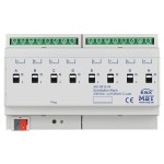 MDT AKI-0816.04 KNX Schaltaktor 8-fach 8TE REG 16/20 A 230 V AC C-Last Industrie 200 µF 