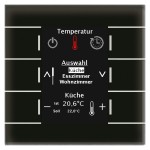 MDT BE-GBZS.01 KNX Glas Bedienzentrale Smart mit Farbdisplay Schwarz 