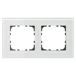 MDT BE-GTR2W.01 KNX Glasrahmen 2-fach für 55 mm Programme Weiß 
