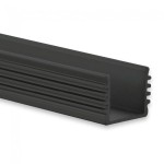 Dotlux 3983 Alu-Aufbau-Profil Typ DXA5 2 Meter pulverbeschichtet schwarz RAL 9005 für LED-Streifen bis 12mm 