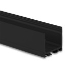 Dotlux 4093-1 Alu-Aufbau-Profil Typ DXA6 2 Meter hoch pulverbeschichtet schwarz RAL 9005 für LED Streifen bis 24 mm 