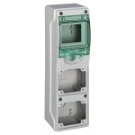 Schneider Electric 13151 Kaedra Mini-Leergehäuse 2 Montagestellen für Steckdosen 65x85mm 4 TE 