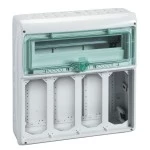 Schneider Electric 13163 Kaedra Leergehäuse 4 Montagestellen für Steckdosen 103x225mm 18+1 TE 