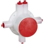 Schneider Electric 182A0188 Decken-/Wandkasten zum Einbetten in Wände/Decken 725/16 mm horizontale Düsen 10 Stück 