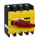 Schneider 31130 Lasttrennsch. INS400,3P, 400A/690V AC/250V DC,Drehantrieb rot/Grund gelb 