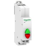 Schneider A9E18034 Doppel-Drucktaster iPB, 1 Schließer + 1 Öffner, Taste grün/rot 
