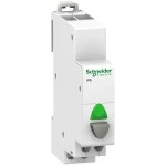 Schneider A9E18038 Drucktaster iPB, 1 Schließer, Taste grau, LED grün 12-48V AC/DC 