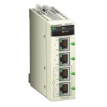 Schneider BMXNOC0401 Modicon M340 Ethernet-Modul IO-Scanner für EtherNet/IP und Modbus TCP, 4 x RJ45 