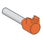 Schneider DZ5CA042 Aderendhülsen m. Clip f. Bezeichnungsfahne, Ausführung normal, 4mm2, orange 