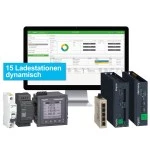 Schneider Electric KITEVLMSEDSPM5320 EVlink Bundle Lastmanagement 15 Ladestationen dynamisch-Energiezähler-Switch 