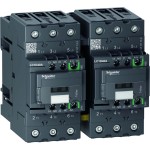 Schneider LC2D50ABBE Wendeschützkombination, 3p+1S+1Ö, 30kW/400V/AC3, 50A, Spule 24V DC, 11W 