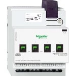 Schneider MTN647593 Schaltaktor REG-K/4x230/16 mit Handbetätigung, lichtgrau 