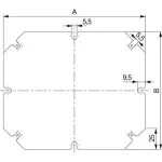 Schneider NSYAMPM3429TB Montageplatte, verzinkter Stahl, 15mm Dicke, für Gehäuse mit H325 B275mm 