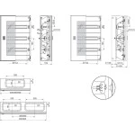 Schneider NSYDLM66 Modularer Rahmen DLM-Typ für Gehäuse PanelSeT WM, 66 Module, H700xB500mm. 